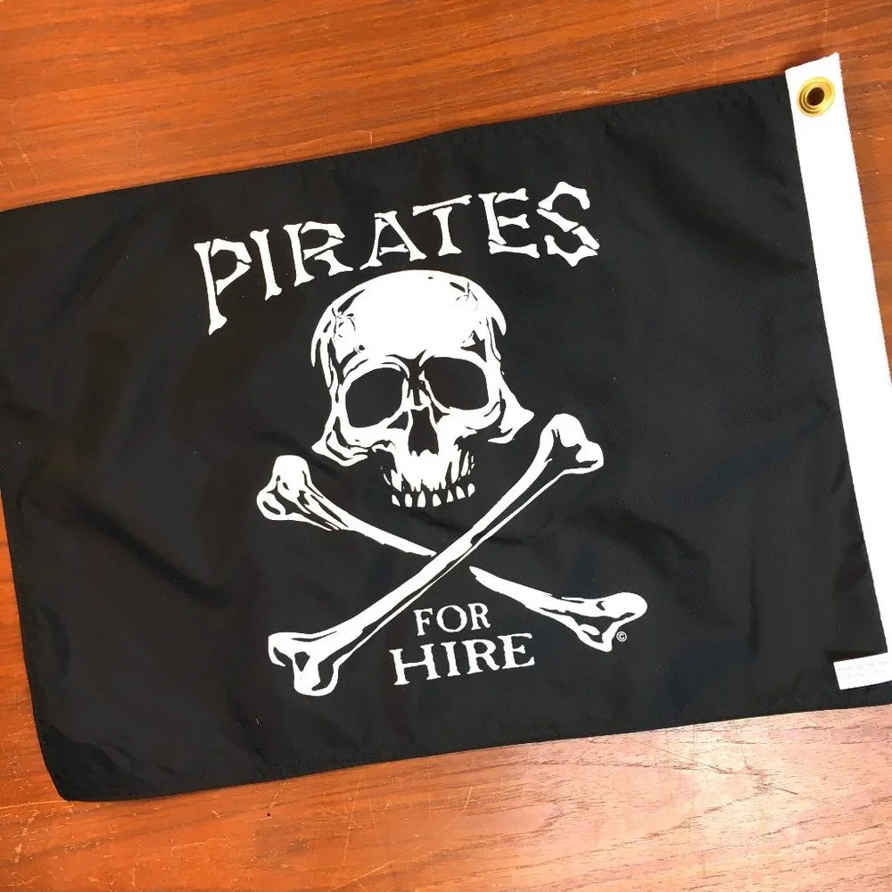 SKULL & BONES Pirate Party Flag Jolly Roger 12